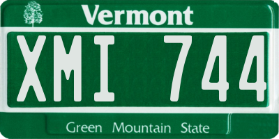 VT license plate XMI744