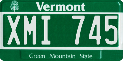 VT license plate XMI745
