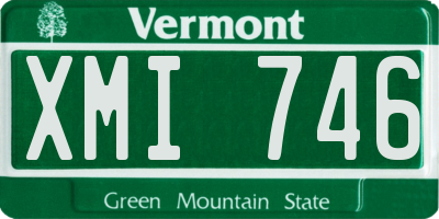 VT license plate XMI746
