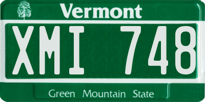 VT license plate XMI748
