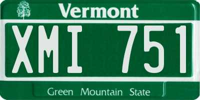 VT license plate XMI751