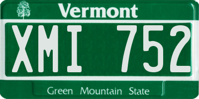 VT license plate XMI752