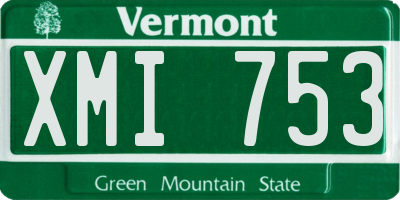 VT license plate XMI753