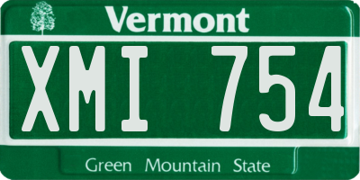 VT license plate XMI754