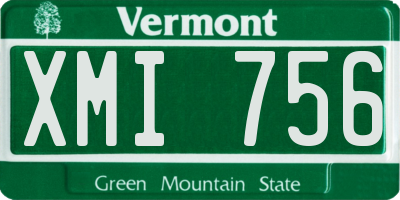 VT license plate XMI756