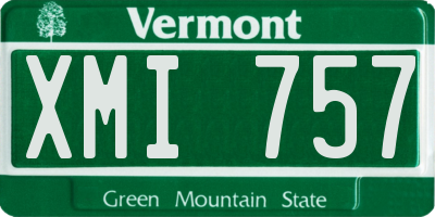 VT license plate XMI757