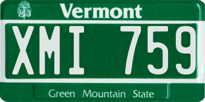 VT license plate XMI759