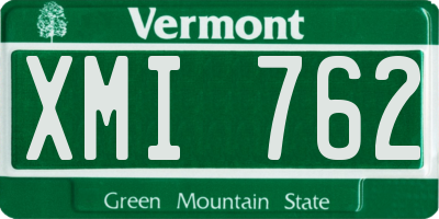 VT license plate XMI762
