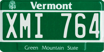 VT license plate XMI764