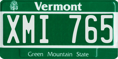 VT license plate XMI765