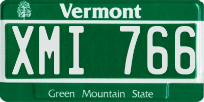 VT license plate XMI766