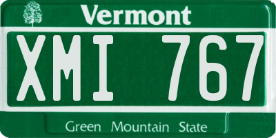 VT license plate XMI767