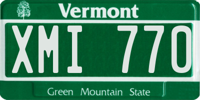 VT license plate XMI770