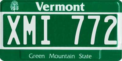 VT license plate XMI772