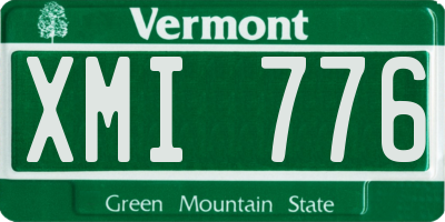 VT license plate XMI776