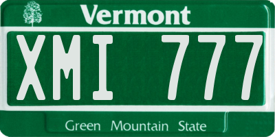 VT license plate XMI777