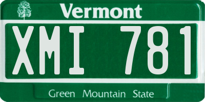 VT license plate XMI781