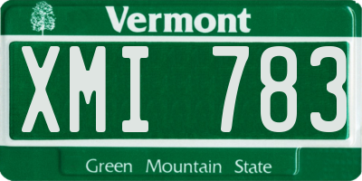 VT license plate XMI783