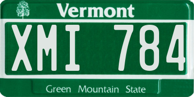 VT license plate XMI784