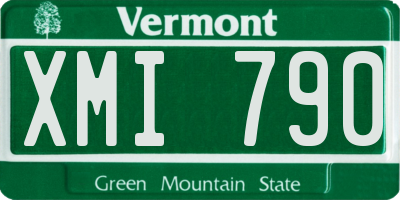 VT license plate XMI790