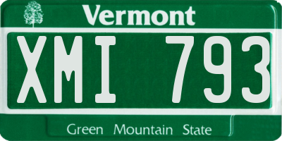 VT license plate XMI793