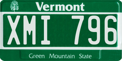 VT license plate XMI796