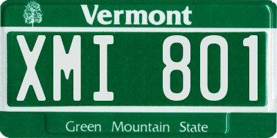 VT license plate XMI801