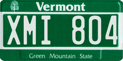 VT license plate XMI804