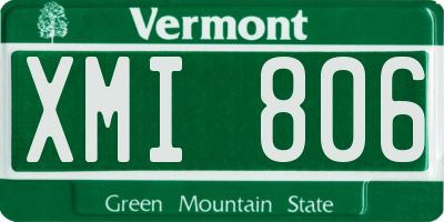 VT license plate XMI806