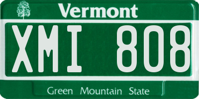 VT license plate XMI808