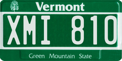 VT license plate XMI810