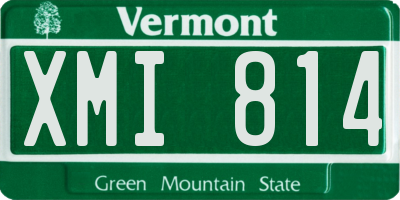 VT license plate XMI814