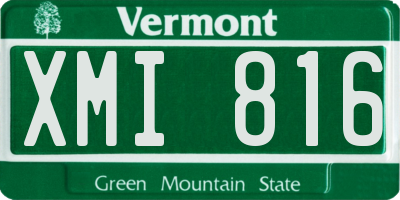 VT license plate XMI816