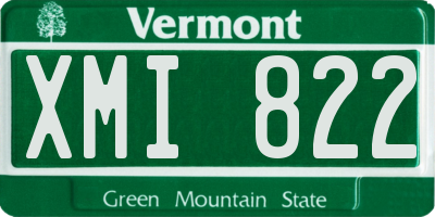VT license plate XMI822