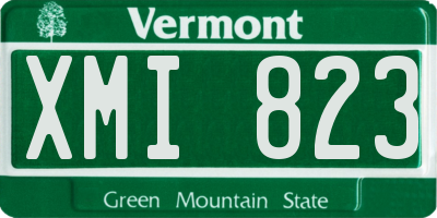 VT license plate XMI823