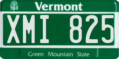 VT license plate XMI825