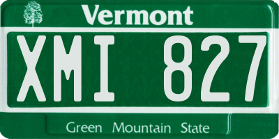 VT license plate XMI827