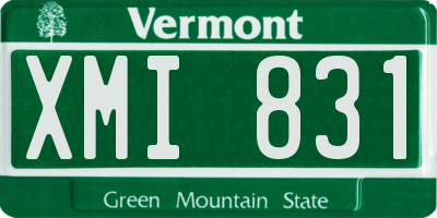 VT license plate XMI831