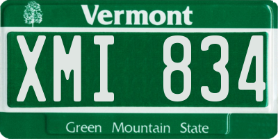 VT license plate XMI834