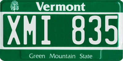 VT license plate XMI835
