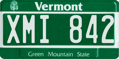 VT license plate XMI842
