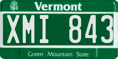 VT license plate XMI843