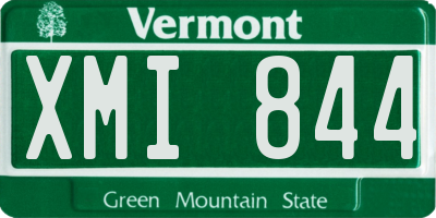 VT license plate XMI844