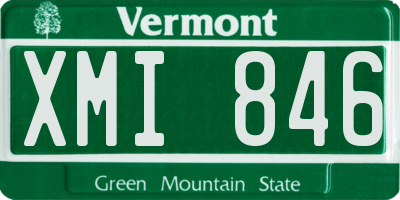 VT license plate XMI846