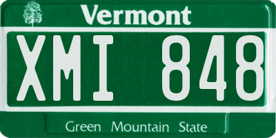 VT license plate XMI848