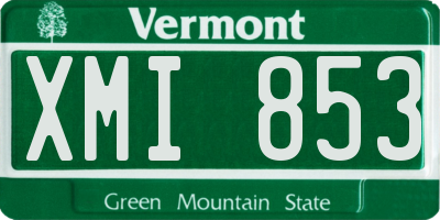 VT license plate XMI853