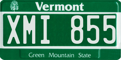 VT license plate XMI855
