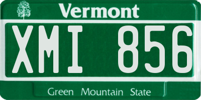 VT license plate XMI856