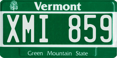 VT license plate XMI859