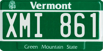 VT license plate XMI861